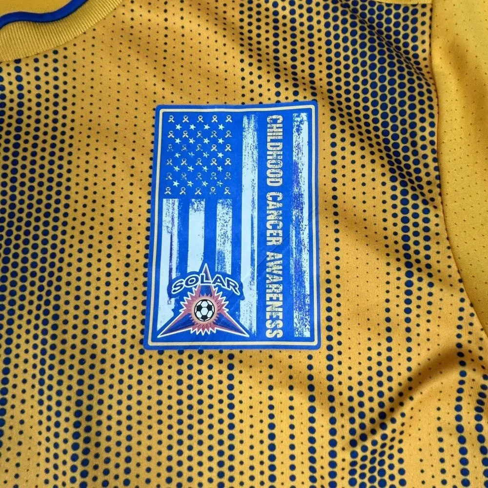 ADIDAS MLS WORKS‎ KICK CHILDHOOD CANCER AEROREADY JERSEY SHIRT - MEN'S MEDIUM